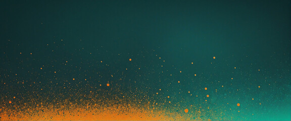 Wall Mural - vibrant teal and orange gradient background with a smooth noise texture effect and ample copy space 