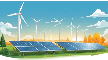 illustration of renewable energy sources