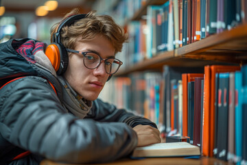 Poster - A Gen X individual learning a new language, embracing lifelong learning. Concept of education and personal enrichment. Generative Ai.