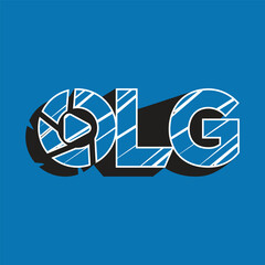 Wall Mural - olg latter logo design icon 