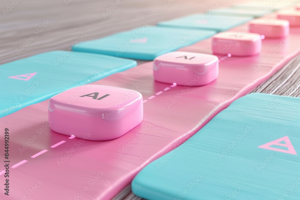 AI Keys on Keyboard, Advanced Artificial Intelligence Technology in ...