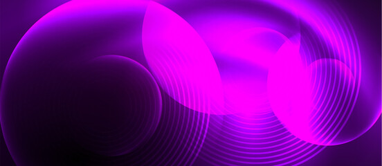 Fototapete - Shiny color neon glowing design. Vector Illustration For Wallpaper, Banner, Background, Card, Book Illustration, landing page