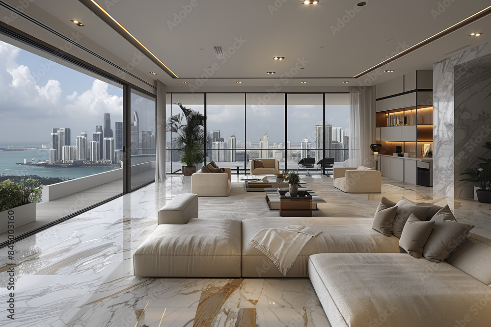 Image showcasing Skyline Luxe: 23+ Modern Penthouse Apartment Ideas for Urban Elegance