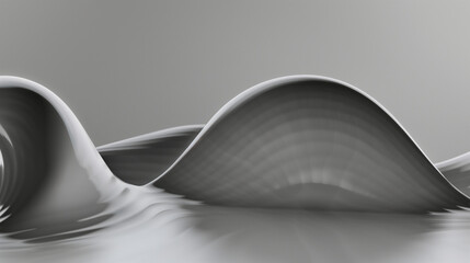 a black and white photo of a curved object,Digital Image