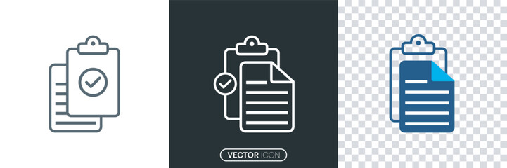 Fototapete - Document icon set. Paper document icon set. two colored and black folded written paper vector icons designed in filled, Edit document symbol. vector illustration.
