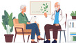 © Ameer - A cheerful nurse doctor providing assistance and support to a happy senior in a retirement home, engaging in meaningful conversations and offering help as needed.