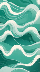 Sticker - seamless wave pattern