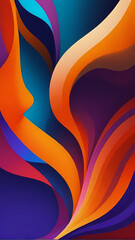 Sticker - abstract background with waves