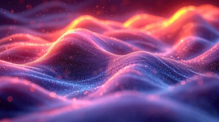 Fototapete - computer generated image capturing the dynamic motion of a wave of light.