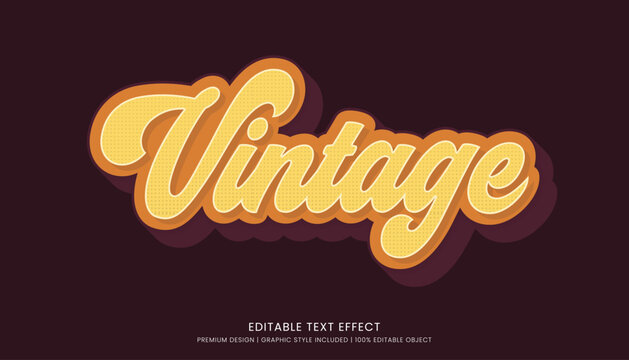 vintage editable 3d text effect template bold typography and abstract style drinks logo and brand