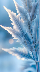 Sticker - feather on snow