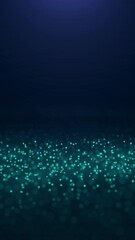 Poster - Close up of stream of tiny shining particles. Media. River of tiny waving dots. Vertical video.