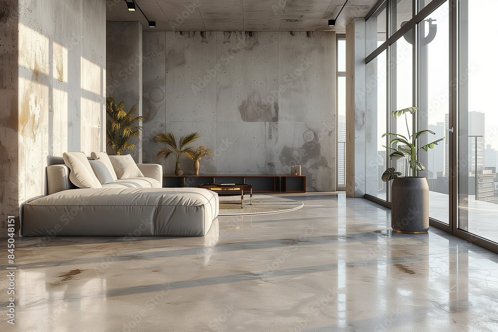 Minimalist apartment in Tokyo featuring polished concrete textures ...