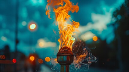 Wall Mural - Fire in a Small Torch