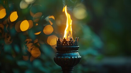 Wall Mural - Fire in a Small Torch