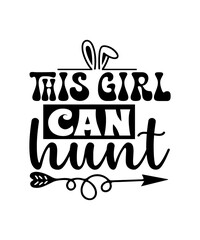 Wall Mural - this girl can hunt svg