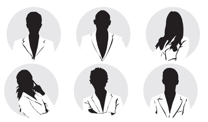 Wall Mural - businesspeople profile avatar silhouette