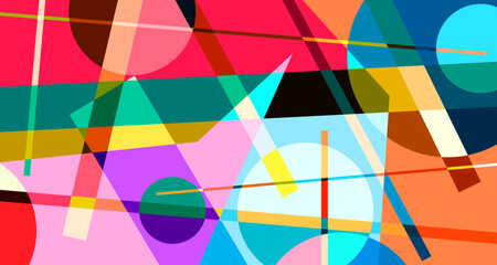 Aufkleber - Vector colorful abstract geometric poster