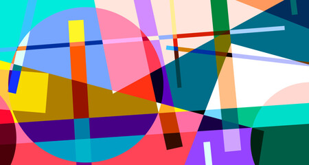 Aufkleber - Vector colorful abstract geometric poster
