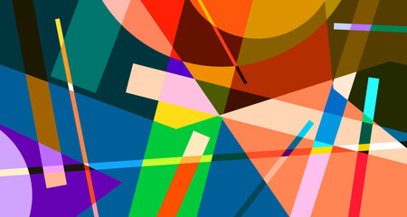Aufkleber - Vector colorful abstract geometric poster