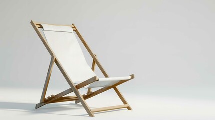 Wall Mural - Deck Chair in Beach - Summer and Vacation - Generative AI

