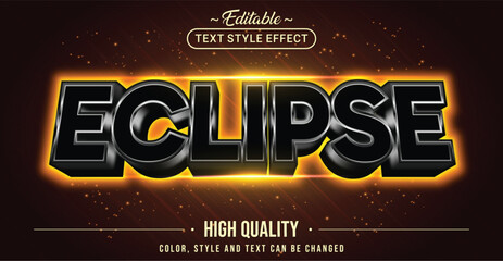 Poster - Editable text style effect - Eclipse text style theme.