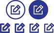 © ISHANI - Blue color edit pen icon, Pencil icon, sign up icon - editing text file document icon