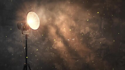 Wall Mural - light flash on black background seamless looping overlay 4k virtual video animation background