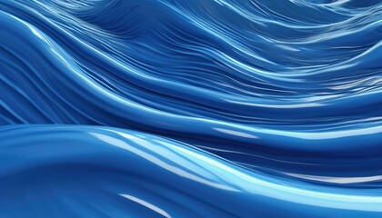 Three dimensional render of blue wavy pattern