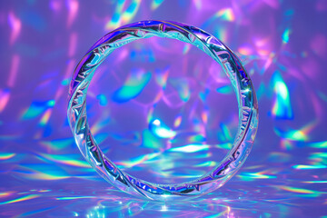 Wall Mural - holographic frame hoop


