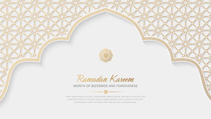 Sticker - Ramadan Kareem Islamic luxury Background with Arabic ornament and pattern