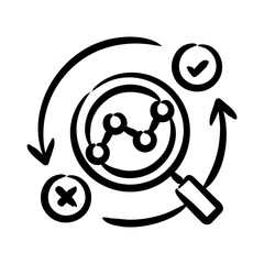 Wall Mural - Decision Analysis Icon