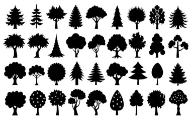 Icon set for garden symbol and tree silhouete for your apps