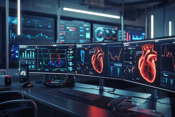 Poster - A computer monitor displays a heart on the screen
