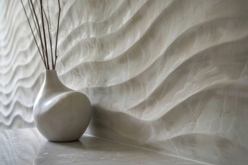 Wall Mural - Smooth Body Waves on Plaster