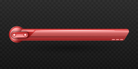 Wall Mural - Metallic Red Colored Lower Third Banner for Video Broadcast Screen Presentation Titles