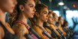 © Ян Заболотний - Dedicated group in intense fitness class with focused workout routines at gym. Concept Fitness, Gym, Group Workout, Intense Training, Dedicated Participants