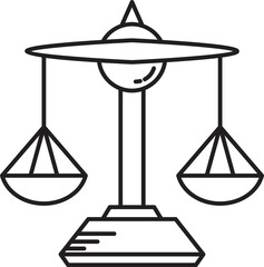 Sticker - Justice Scales Line Symbol