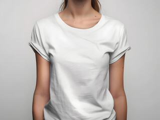 White female t-shirt mockup