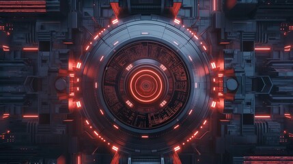Poster - Data-focused digital lock top view cybersecurity theme technology sci-fi