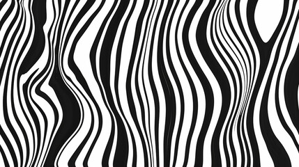 Wall Mural - black and white stripe pattern background seamless abstract