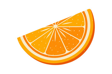 Wall Mural - Slice of orange vector illustration 