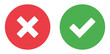 © David - simple icon vector of tick and cross symbol. Yes, no, Correct, Wrong