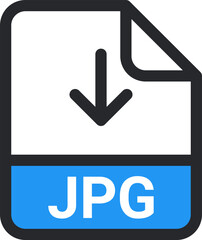 Poster - jpg file icon vector. symbol, sign, image