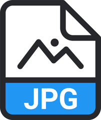 Poster - jpg file icon vector. symbol, sign, image