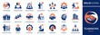 © lovemask - Teamwork icon set. Collection of cooperation, team target, leadership, collaboration and more. Vector illustration. Easily changes to any color.