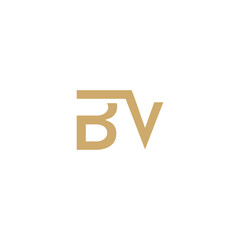 Wall Mural - BV monogram, BV initial wedding, BV logo company, BV icon business, Alphabet letter icon logo BV gold
