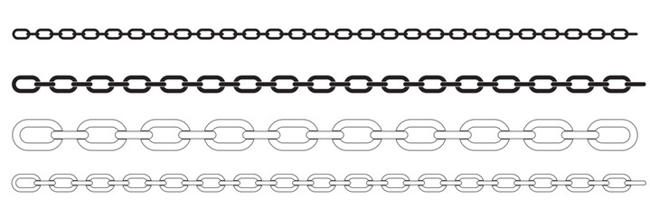 Poster - Chain icon vector isolated. Vector connection concept. Chain solid icon. Set of chain vector signs or symbols.