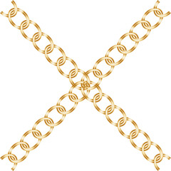 Poster - Set of chain vector icons on white background. Black long chain. Vector 10 Eps.