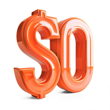 A 3d Written $0 presented in a traditional font-5